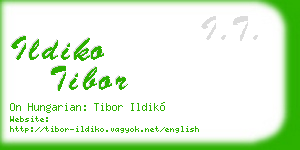 ildiko tibor business card