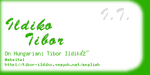 ildiko tibor business card